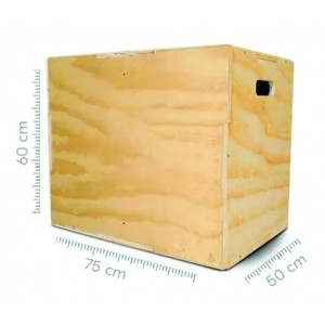 Caixote de madeira 60x75x50